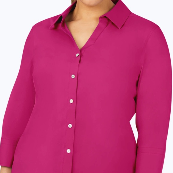 Foxcroft Mary Plus Size 20W Non-Iron Shirt - Picture 1 of 2